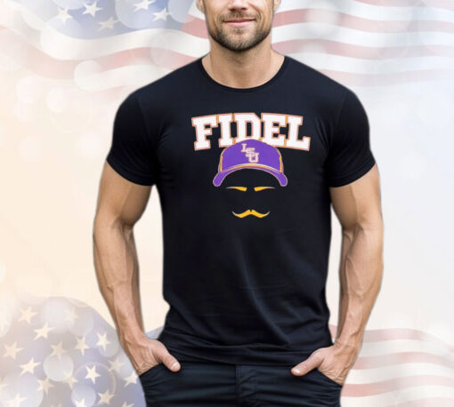 Fidel Ulloa LSU Tigers Baseball Mustache T- shirt