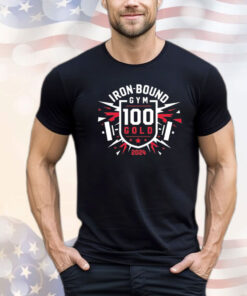 Iron-bound gym 100 gold 2024 T-shirt