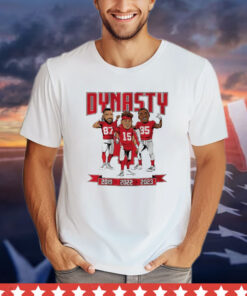 Kansas City Chiefs 2023 world champs dynasty caricatures T-shirt
