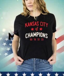 Kansas City Chiefs Of 4x Champions 69 19 22 23 T-shirt
