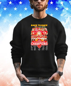 Kansas City Chiefs football back to back 2023-2024 AFC Championship Game Champions signatures shirt