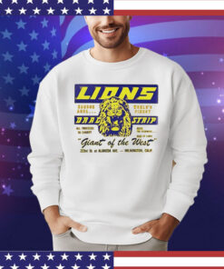 Lions Drag strip giant of the West logo T-shirt