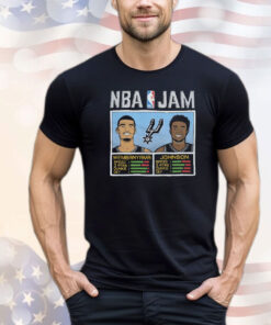 Nba Jam Spurs Wembanyama And Johnson T-Shirt