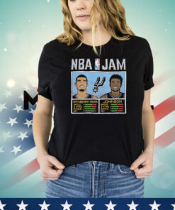 Nba Jam Spurs Wembanyama And Johnson T-Shirt