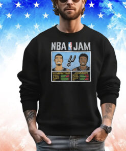 Nba Jam Spurs Wembanyama And Johnson T-Shirt