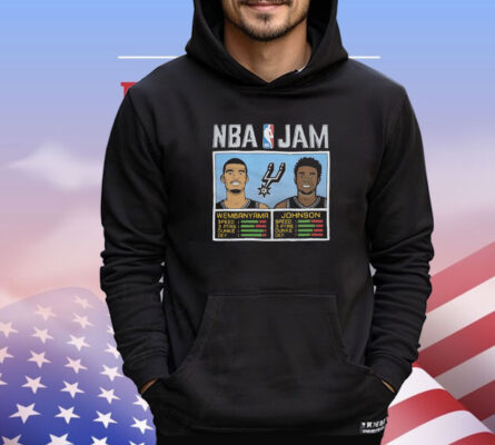 Nba Jam Spurs Wembanyama And Johnson T-Shirt