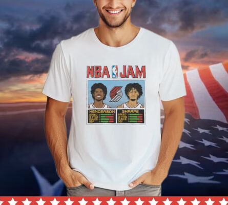 Nba Jam Trail Blazers Henderson And Sharpe Shirt