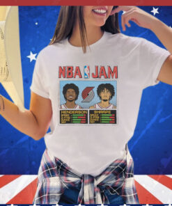 Nba Jam Trail Blazers Henderson And Sharpe Shirt