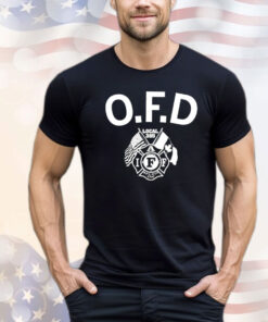 Omaha fire department curved logo T-shirt