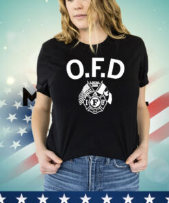 Omaha fire department curved logo T-shirt