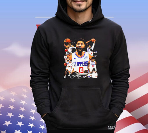 Paul George Los Angeles Clippers basketball graphic poster T-shirt