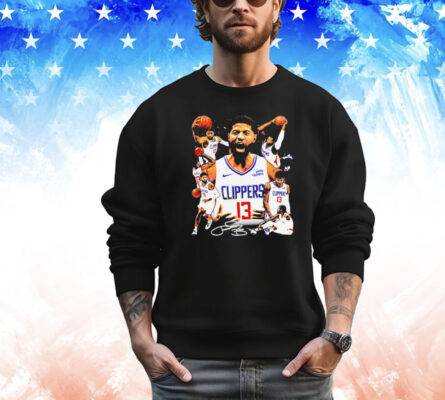 Paul George Los Angeles Clippers basketball graphic poster T-shirt