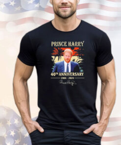 Prince Harry 40th anniversary 1984 2024 signature T-shirt