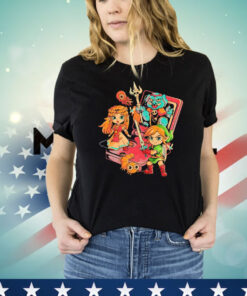 Princess Zelda Link Ganon and the Game Boy Advance SP Brave Game shirt