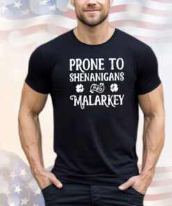 Prone to shenanigans and malarkey print casual T-shirt