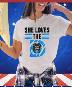 She Loves The D Funny Vintage Detroit Lions Detroit Lions T-shirt