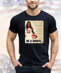 Sheryl Swoopes wearing be a Sheryl T-shirt