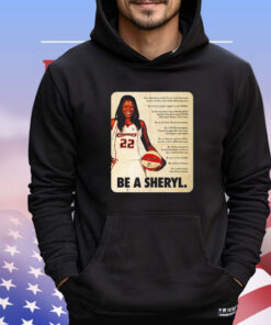 Sheryl Swoopes wearing be a Sheryl T-shirt