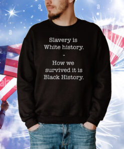 Slavery Is White History How We Survived It Is Black History Tee Shirts