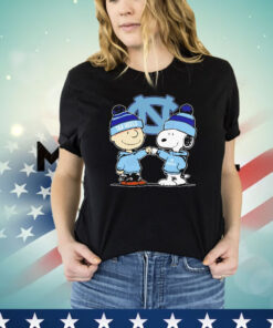 Snoopy and Charlie Brown North Carolina Tar Heels T-shirt