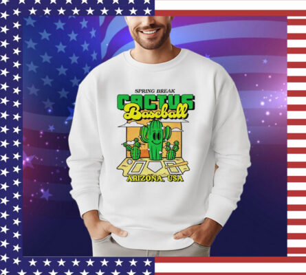Spring break cactus baseball Arizona USA T-shirt