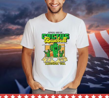 Spring break cactus baseball Arizona USA T-shirt