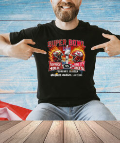 Super Bowl Lviii San Francisco 49ers Vs Kansas City Chiefs February 11 2024 Allegiant Stadium Las Vegas T-Shirt