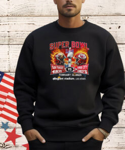 Super Bowl Lviii San Francisco 49ers Vs Kansas City Chiefs February 11 2024 Allegiant Stadium Las Vegas T-Shirt