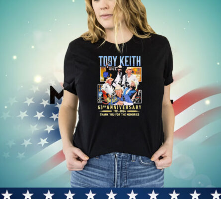Toby Keith 63rd Anniversary 1961 2024 Thank You For The Memories Signature T-Shirt