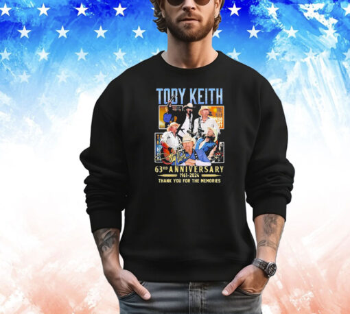 Toby Keith 63rd Anniversary 1961 2024 Thank You For The Memories Signature T-Shirt
