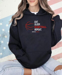 Top eat sleep basketball repeat T-shirt