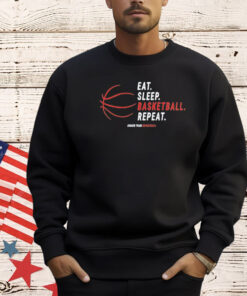 Top eat sleep basketball repeat T-shirt