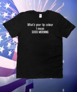 Whats Your Tip Colour I Mean Good Morning T-Shirt