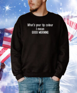 Whats Your Tip Colour I Mean Good Morning Tee Shirts