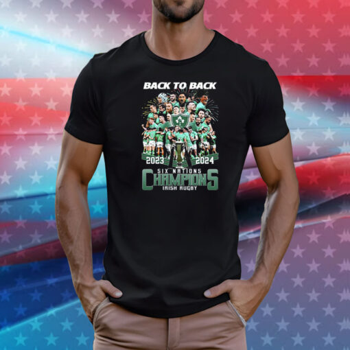 2024 Back To Back Six Nations Champions Irish Rugby T-Shirt