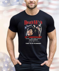 Death Wish 50th Anniversary 1974-2024 Charles Bronson Thank You For The Memories Shirt