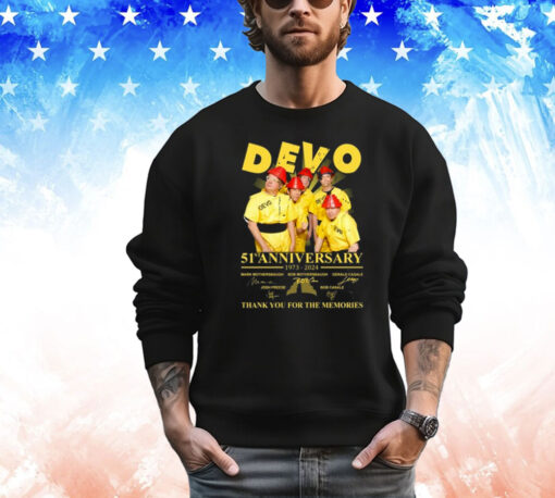 Devo Band 51st Anniversary 1973-2024 Thank You For The Memories Shirt