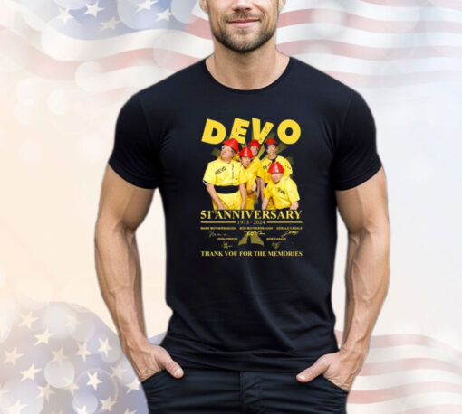 Devo Band 51st Anniversary 1973-2024 Thank You For The Memories Shirt