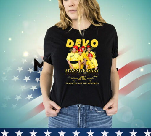 Devo Band 51st Anniversary 1973-2024 Thank You For The Memories Shirt