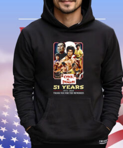 Enter The Dragon 51 Years Of 1973-2024 Thank You For The Memories Shirt
