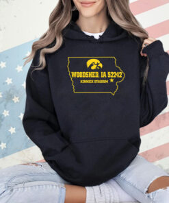 Iowa Women's Basketball Woodshed Ia 52242 Kinnick Stadium T-Shirt