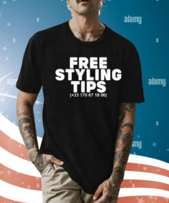 Joeyy wearing free styling tips Shirt