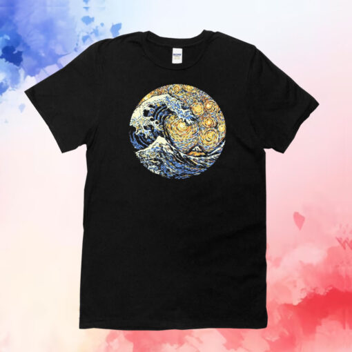 Kanagawa Wave The Starry Night T-Shirt