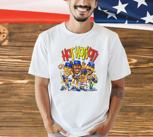 Los Angeles Dodgers hot hot hot caricature vintage T-Shirt