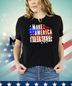 Make America bidenless USA flag Shirt