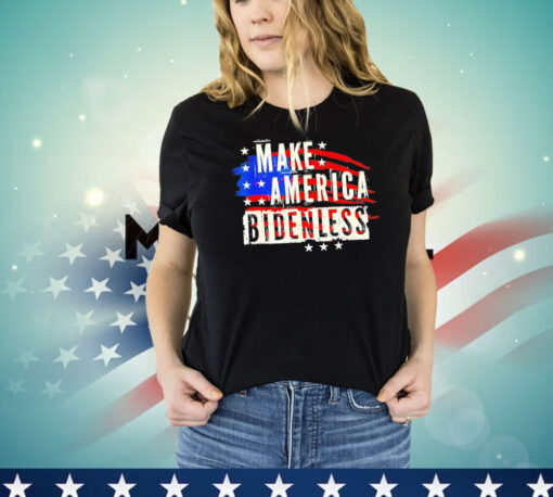 Make America bidenless USA flag Shirt