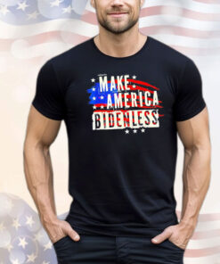 Make America bidenless USA flag Shirt