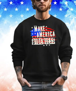 Make America bidenless USA flag Shirt