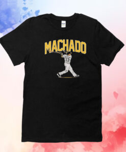 Manny Machado San Diego Padres slugger swing T-Shirt