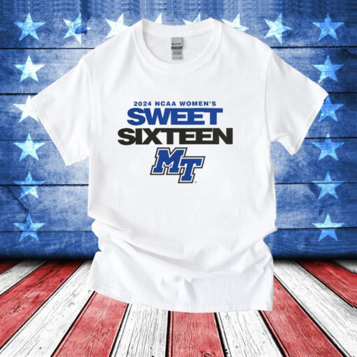 Middle Tennessee Blue Raiders 2024 NCAA Women’s Basketball Sweet 16 T-Shirt